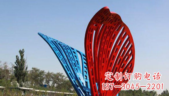 安阳不锈钢彩色蝴蝶抽象雕塑