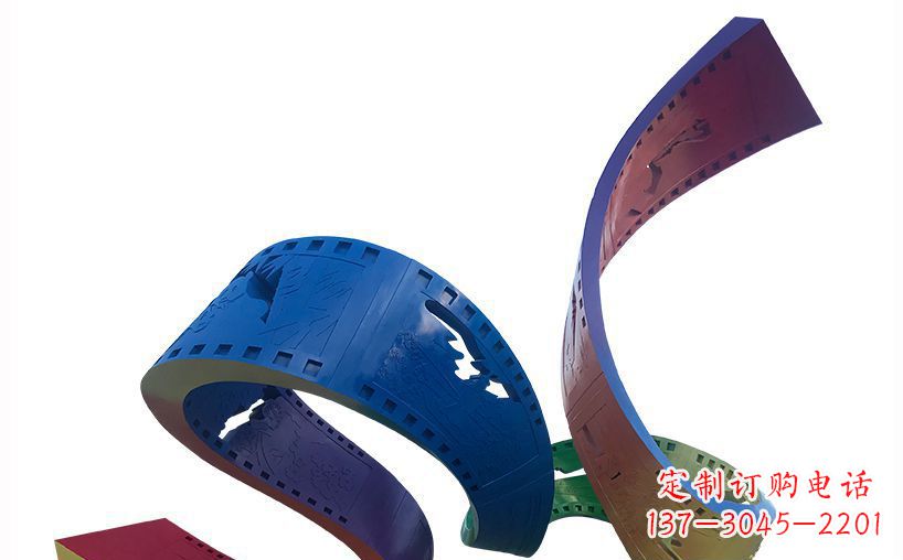 安阳不锈钢彩色胶卷公园雕塑