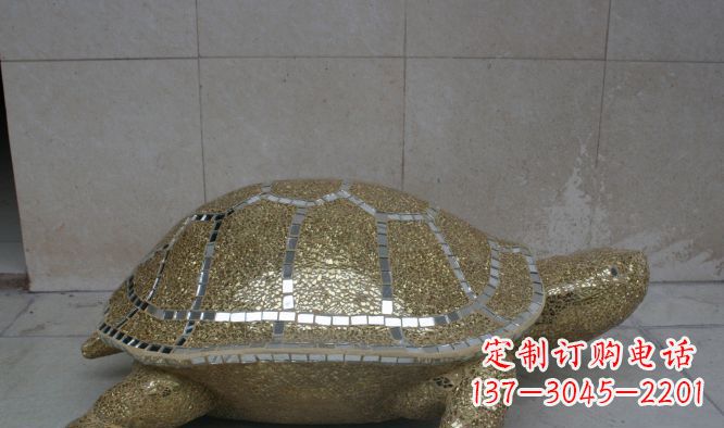 安阳不锈钢彩银乌龟公园景观雕塑