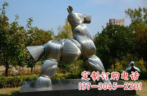 安阳不锈钢草扎马雕塑