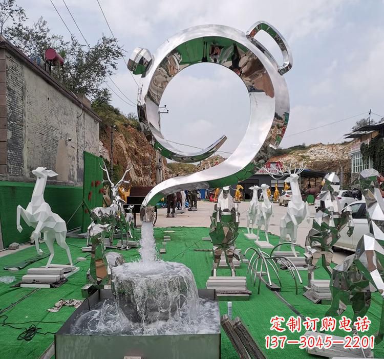 安阳不锈钢茶壶雕塑