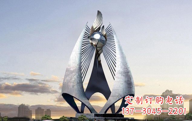 安阳不锈钢城市抽象船帆雕塑设计图