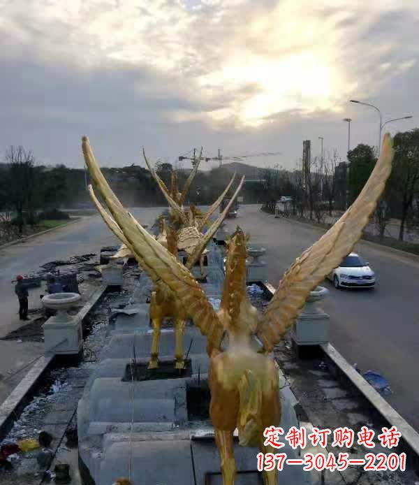 安阳不锈钢城市飞龙雕塑