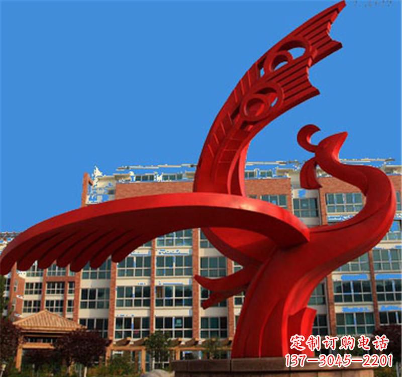安阳不锈钢城市凤凰 雕塑