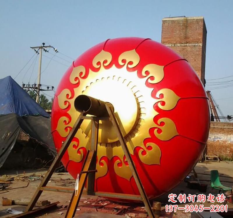 安阳不锈钢城市红色灯笼雕塑