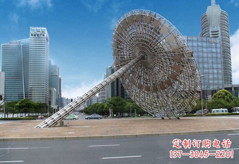 安阳不锈钢城市日晷景观雕塑