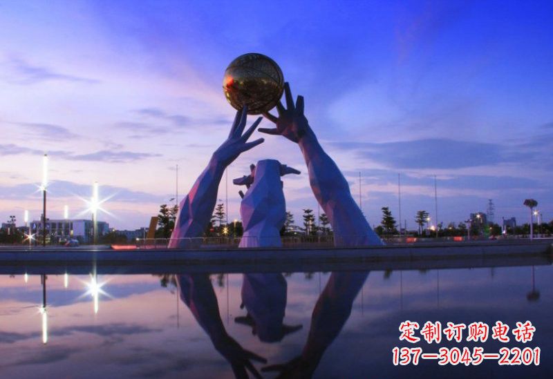 安阳不锈钢城市手托地球雕塑