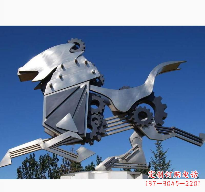 安阳不锈钢齿轮飞马雕塑