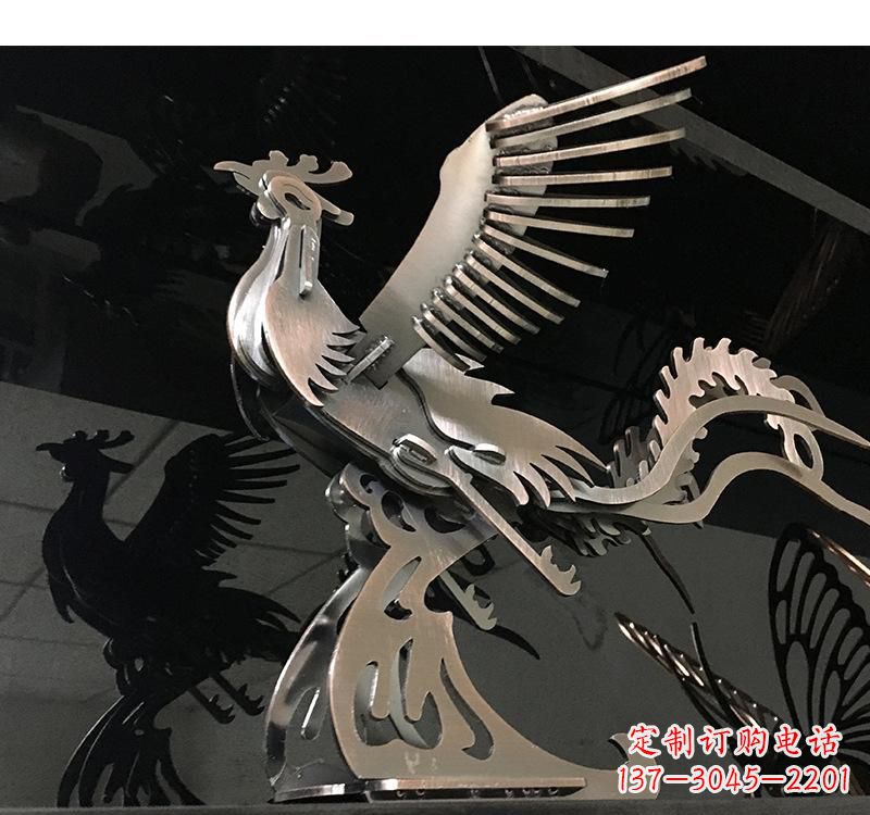 安阳不锈钢齿轮凤凰雕塑