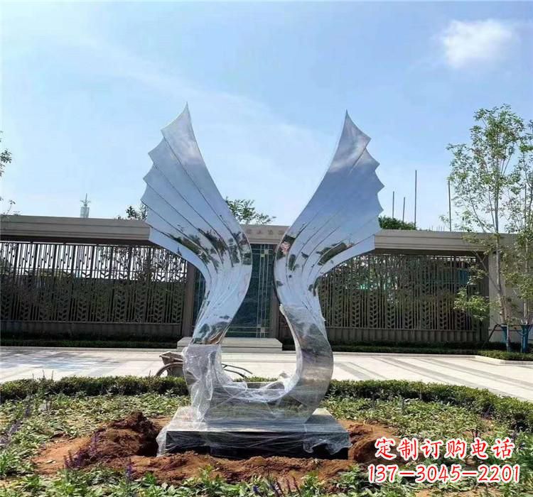 安阳不锈钢翅膀雕塑2