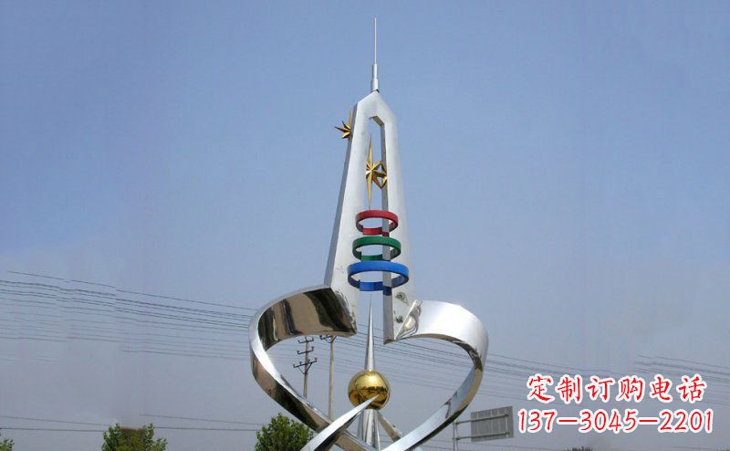 安阳不锈钢抽象避雷针雕塑