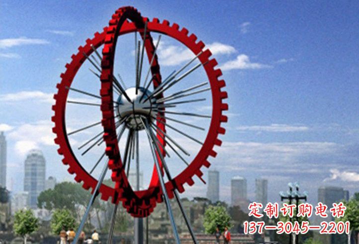 安阳不锈钢抽象城市摩天轮雕塑