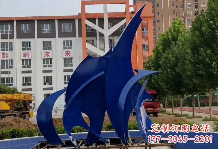 安阳不锈钢抽象船帆雕塑