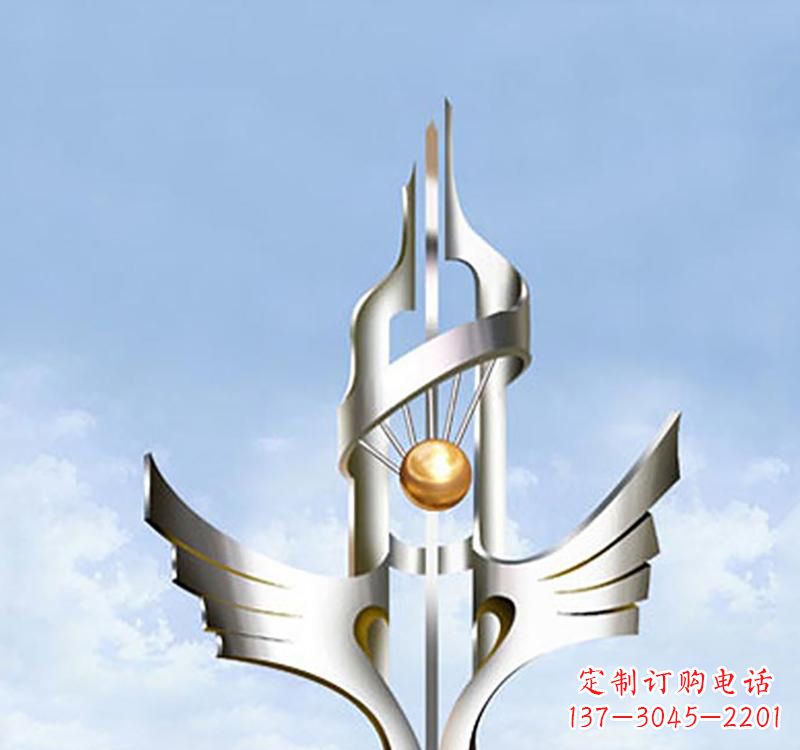安阳不锈钢抽象创意翅膀雕塑