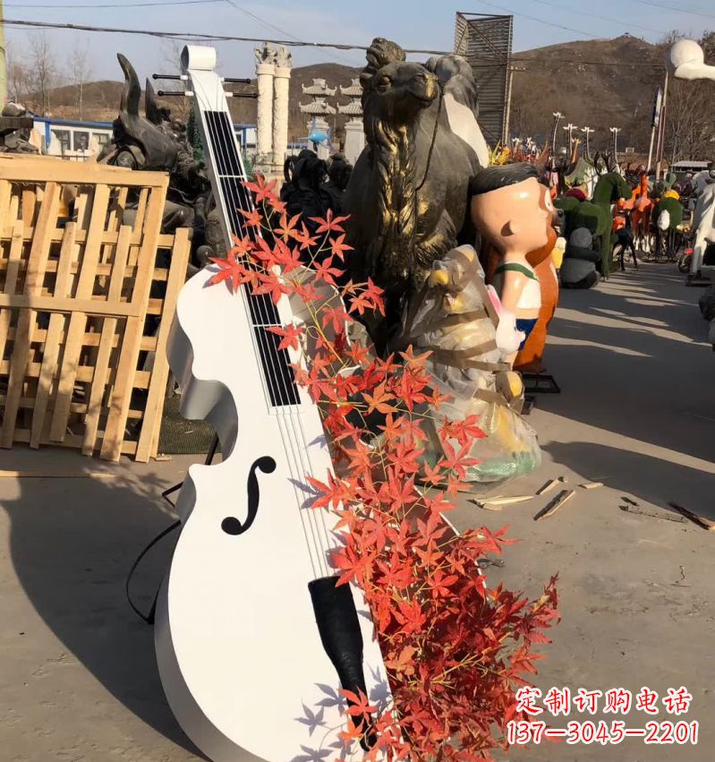 安阳不锈钢抽象大提琴雕塑12