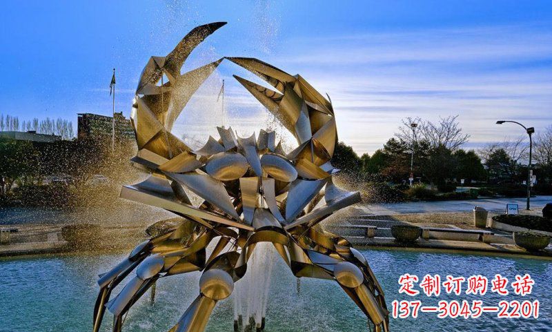 安阳不锈钢抽象大型螃蟹雕塑
