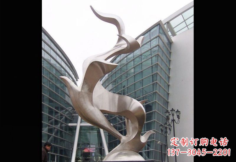安阳不锈钢抽象大雁雕塑