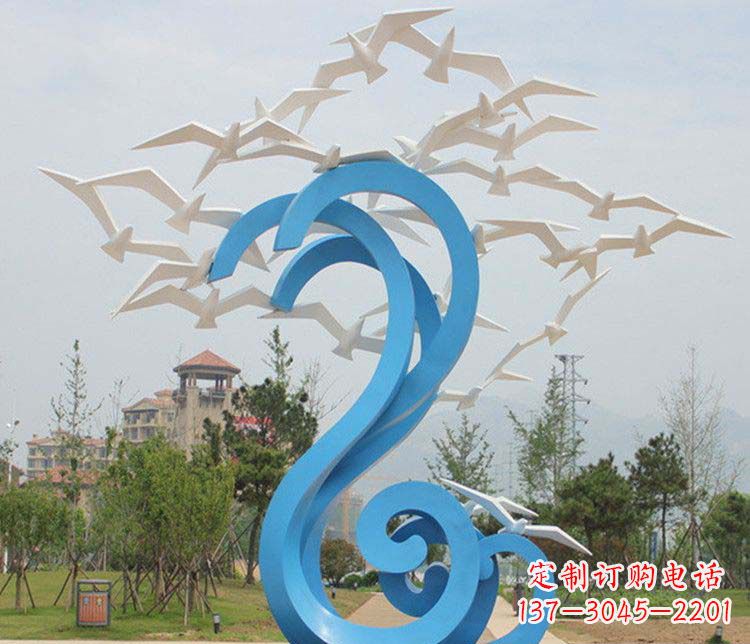 安阳不锈钢抽象大雁雕塑1