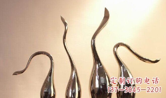 安阳不锈钢抽象动物天鹅雕塑