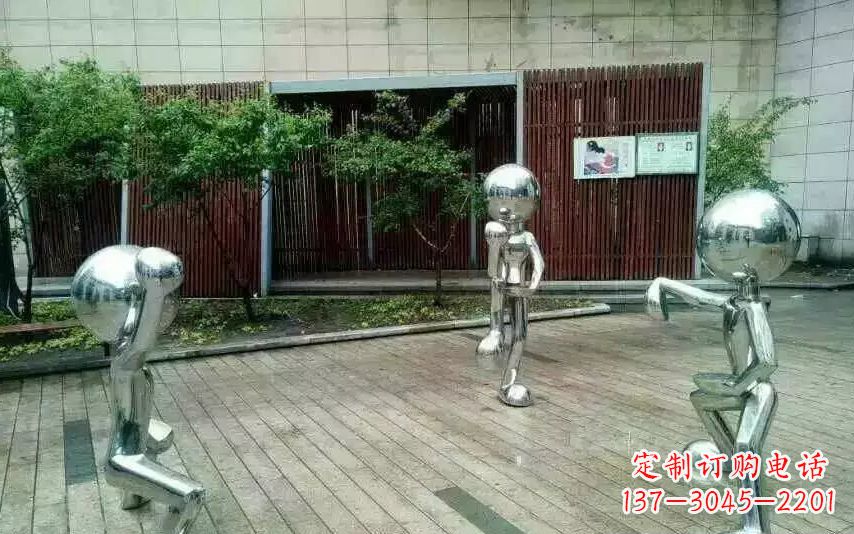 安阳不锈钢抽象儿童景观雕塑