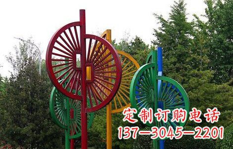 安阳不锈钢抽象风车雕塑