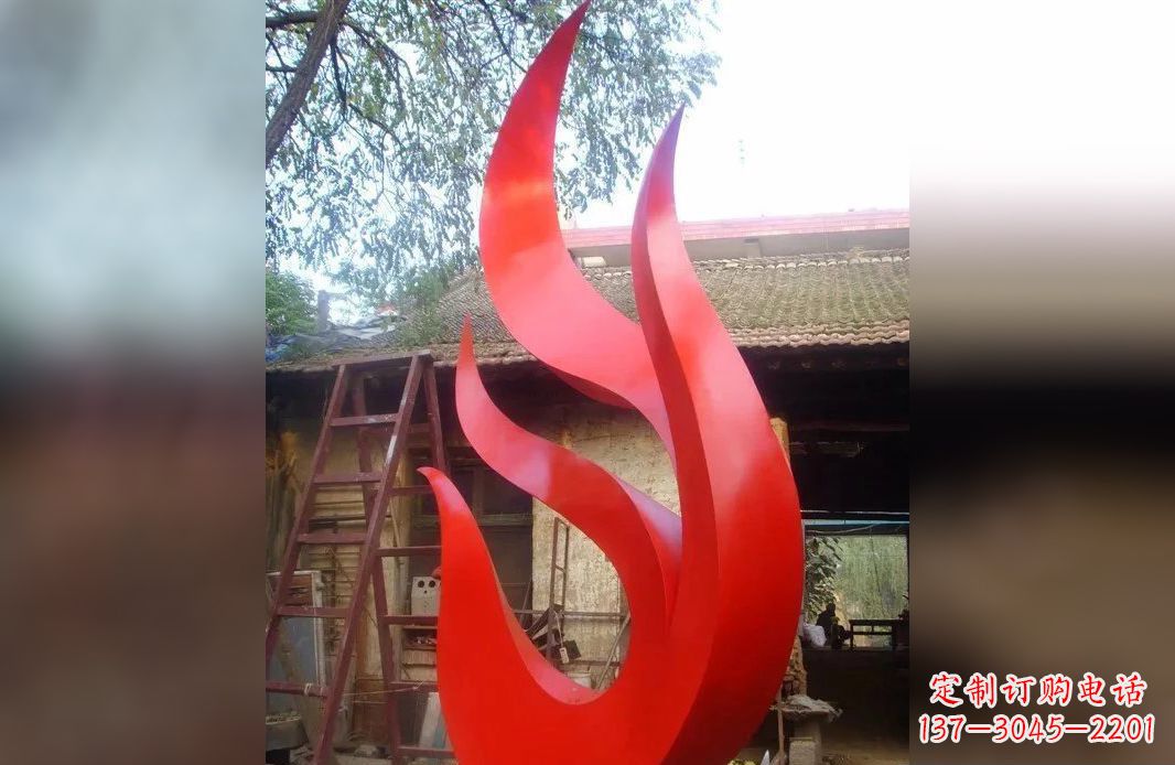 安阳不锈钢抽象凤凰雕塑 (5)