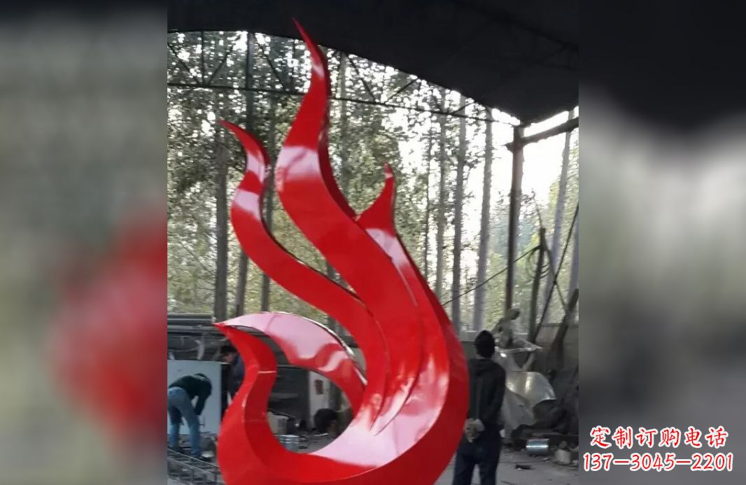 安阳不锈钢抽象凤凰雕塑 (6)