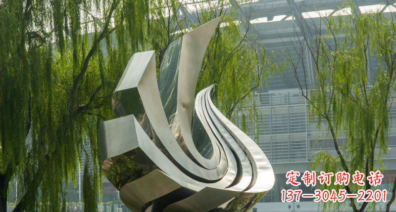 安阳不锈钢抽象凤凰公园雕塑