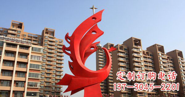 安阳不锈钢抽象凤凰小区雕塑