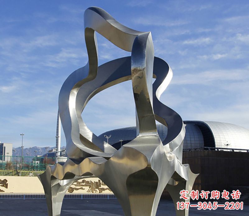 安阳不锈钢抽象钢琴雕塑 (2)