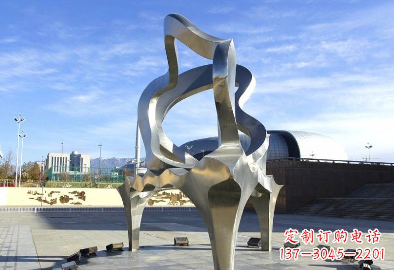 安阳不锈钢抽象钢琴雕塑