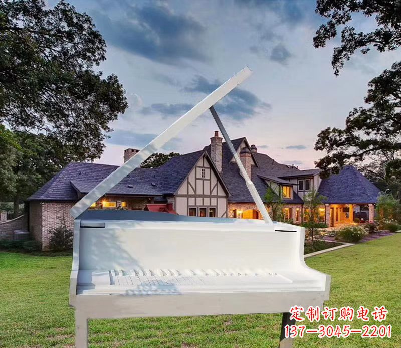 安阳不锈钢抽象钢琴雕塑广场景观雕塑