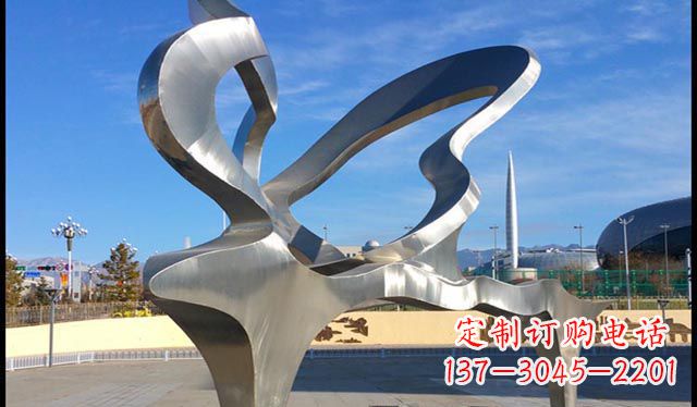 安阳不锈钢抽象钢琴雕塑1
