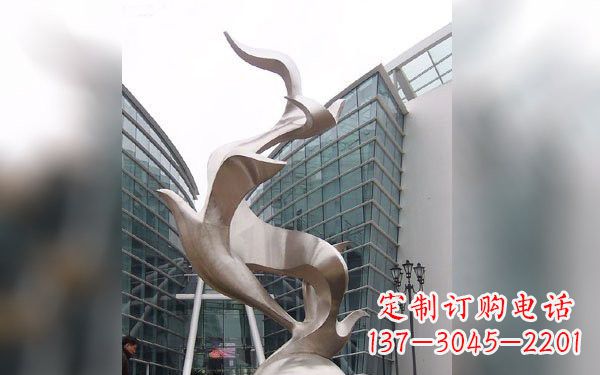 安阳不锈钢抽象鸽子雕塑 (2)