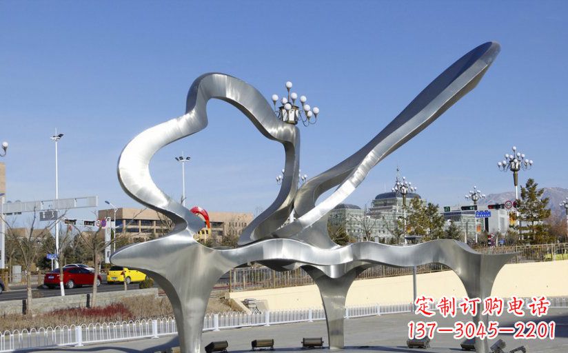 安阳不锈钢抽象钢琴广场雕塑