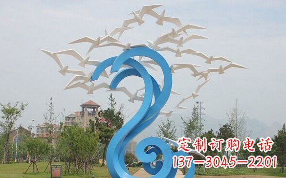 安阳不锈钢抽象海浪和海鸥