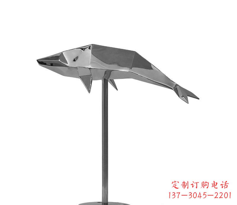安阳不锈钢抽象海豚雕塑
