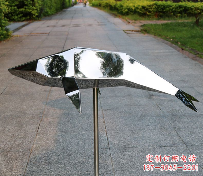 安阳不锈钢抽象海豚雕塑112