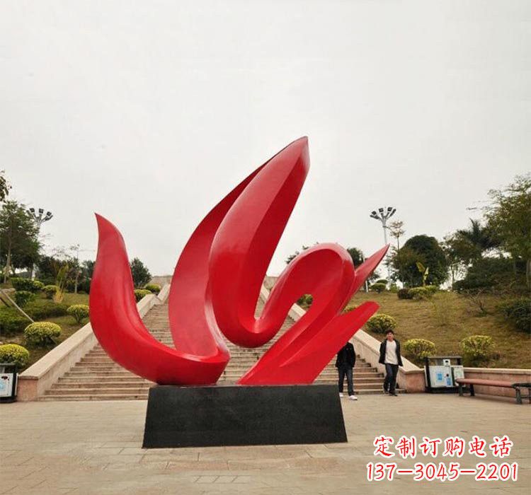 安阳不锈钢抽象火苗雕塑