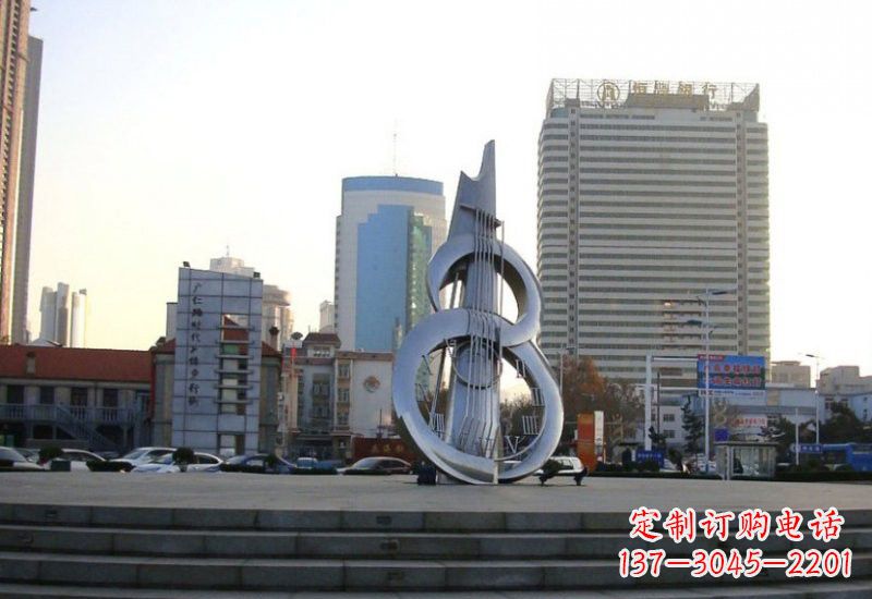 安阳不锈钢抽象吉他雕塑2