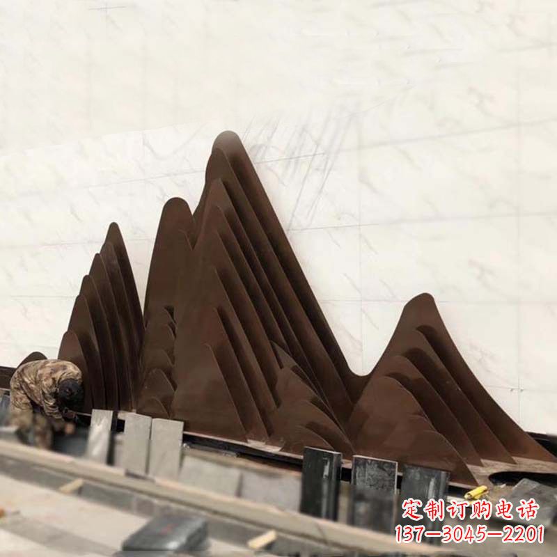 安阳不锈钢抽象假山景观