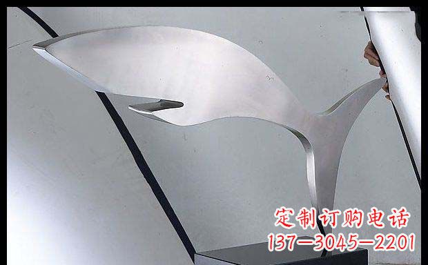 安阳不锈钢抽象鲸鱼雕塑