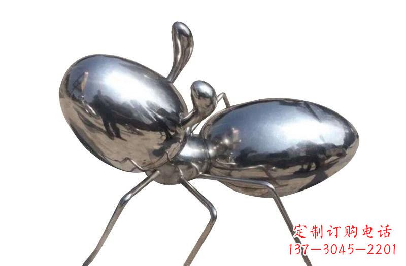 安阳不锈钢抽象镜面蚂蚁雕塑