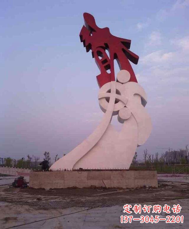 安阳不锈钢抽象龙城市景观雕塑