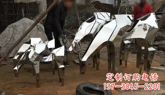 安阳不锈钢抽象马雕塑 (2)