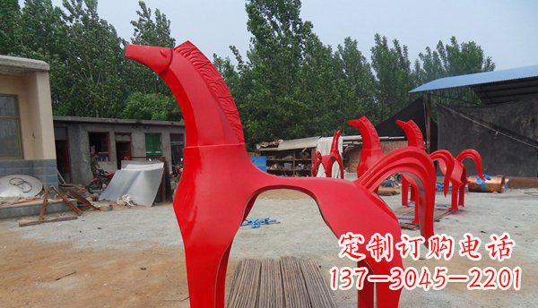 安阳不锈钢抽象马雕塑 (3)