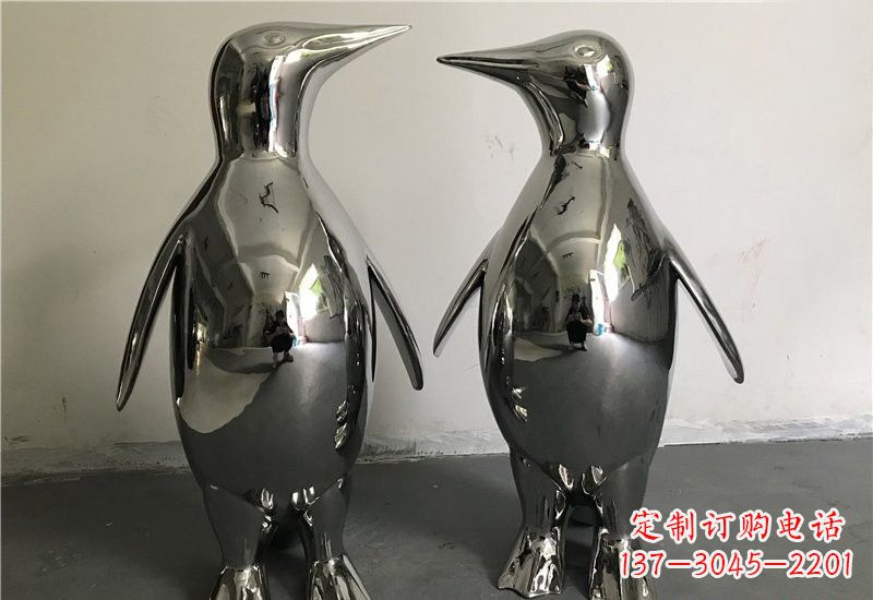 安阳不锈钢抽象企鹅雕塑