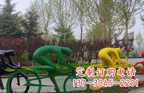 安阳不锈钢抽象骑自行车人物雕塑
