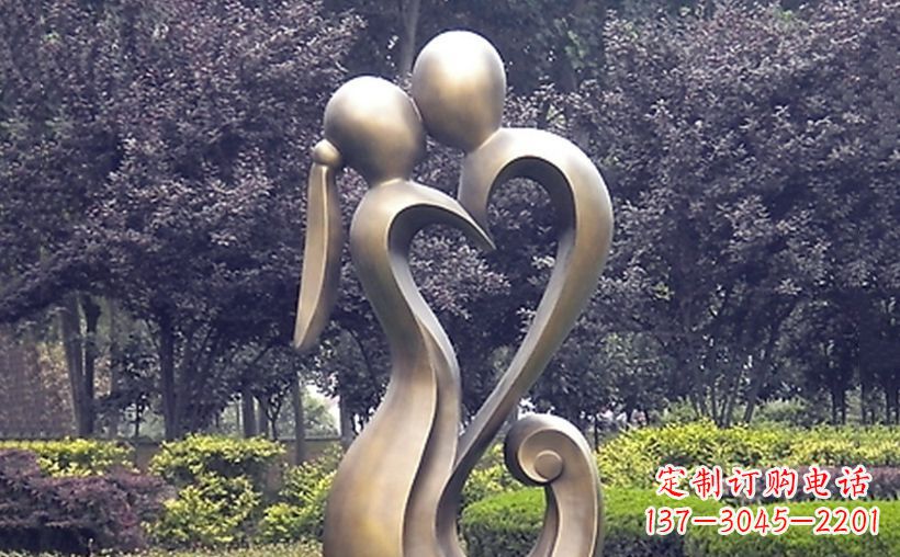 安阳不锈钢抽象情侣公园雕塑