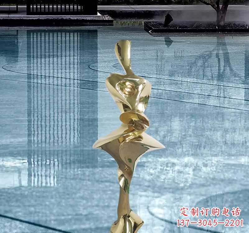 安阳不锈钢抽象人体雕塑
